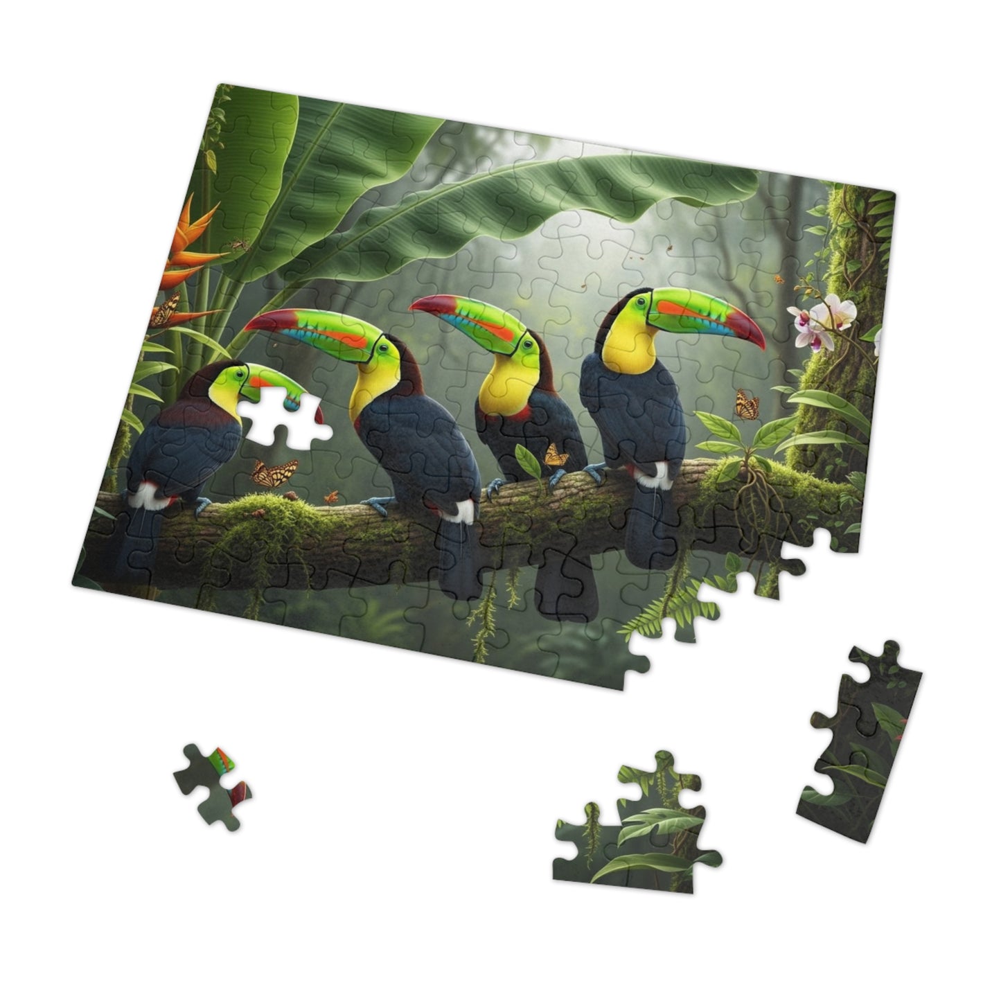 Tropical Toucan Rainforest Jigsaw Puzzle 🌿🦜 Vibrant Wildlife Nature Scene