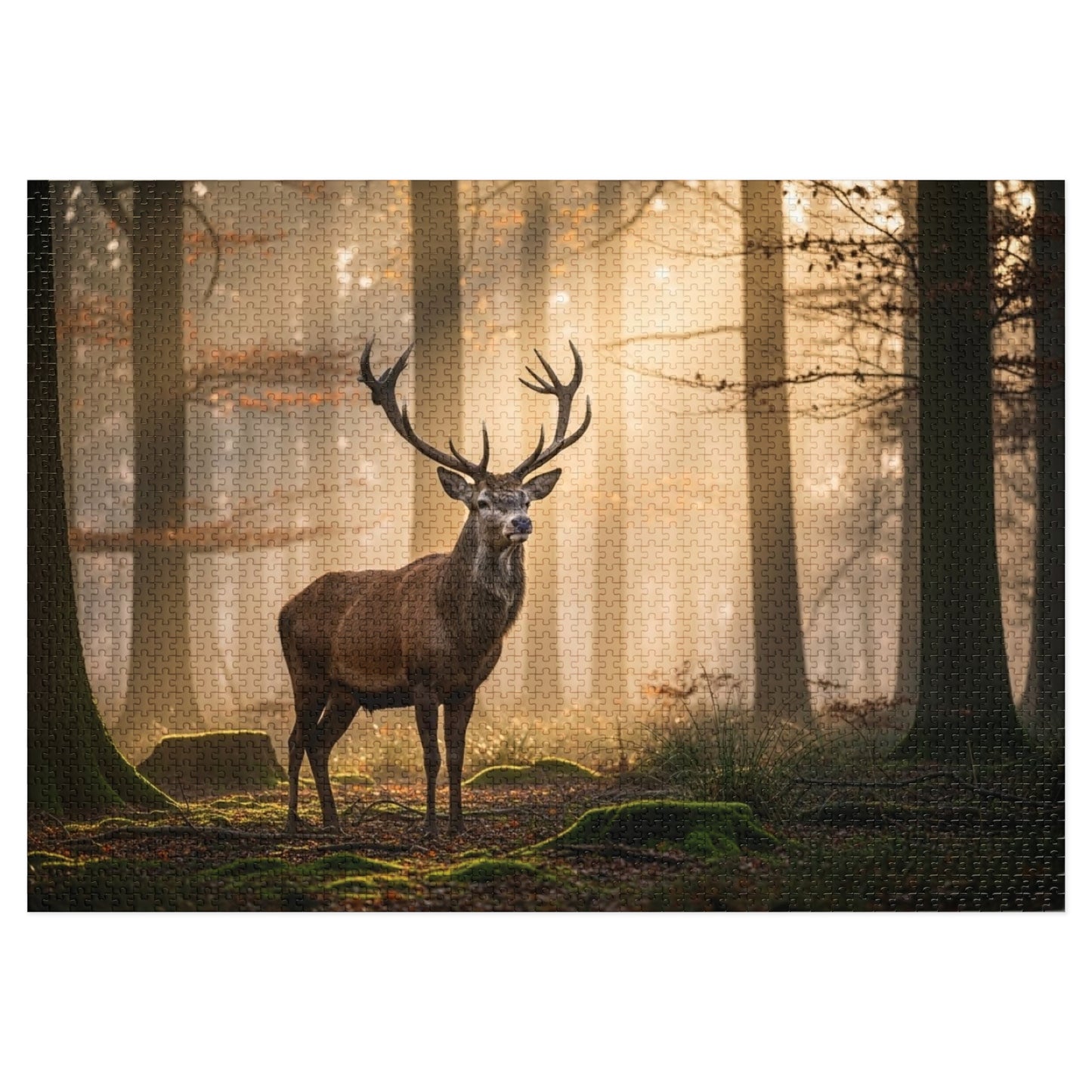 Stag Forest Jigsaw Puzzle Woodland Deer Nature Wildlife Art