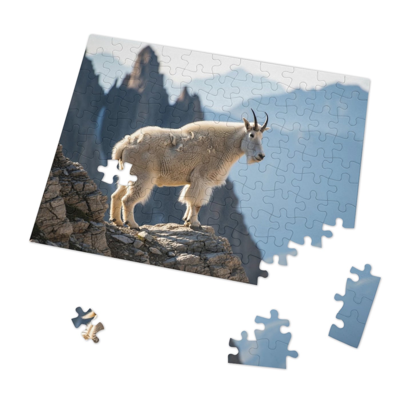 Mountain Goat on Alpine CliffJigsaw Puzzle