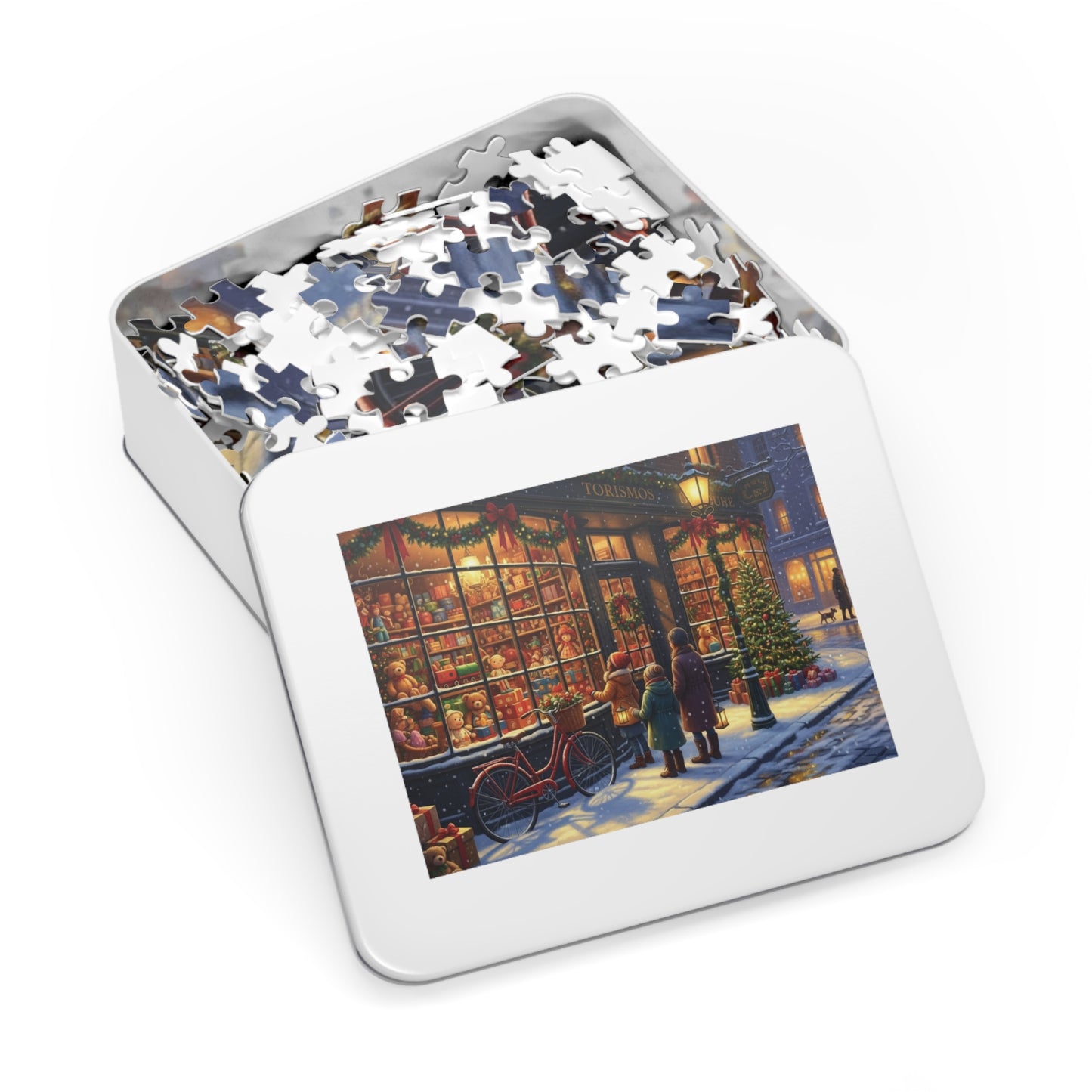 Christmas Toy Shop Jigsaw Puzzle Festive Winter Street Scene
