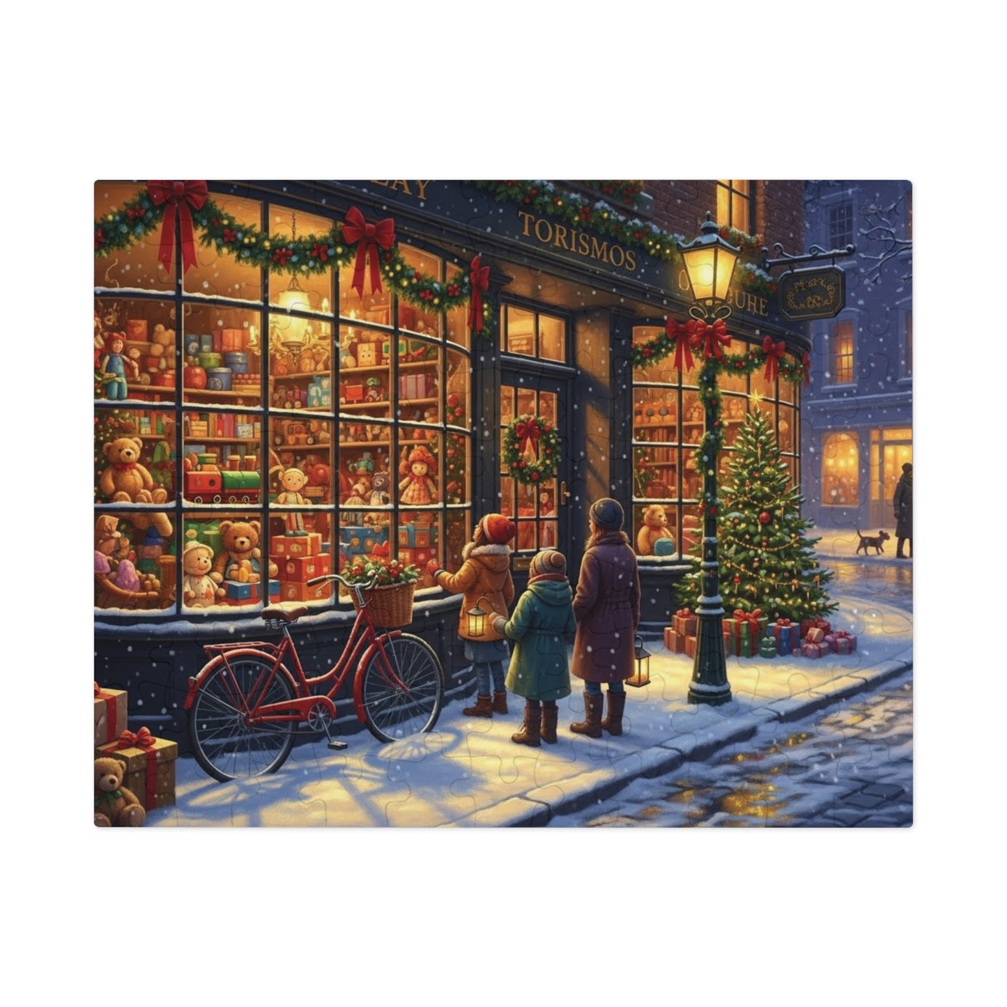 Christmas Toy Shop Jigsaw Puzzle Festive Winter Street Scene