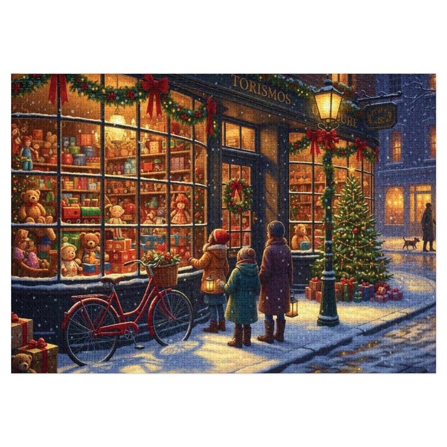 Christmas Toy Shop Jigsaw Puzzle Festive Winter Street Scene