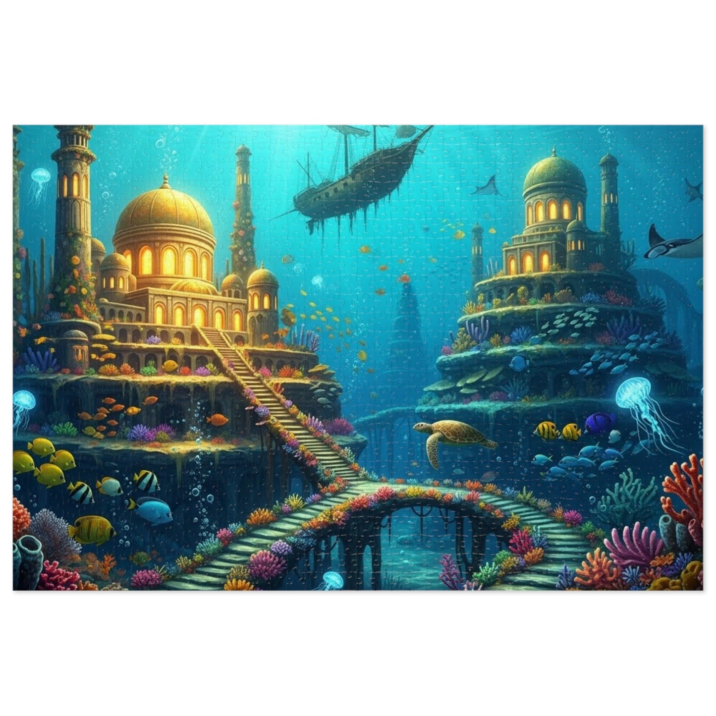 Underwater Golden City Fantasy Jigsaw Puzzle