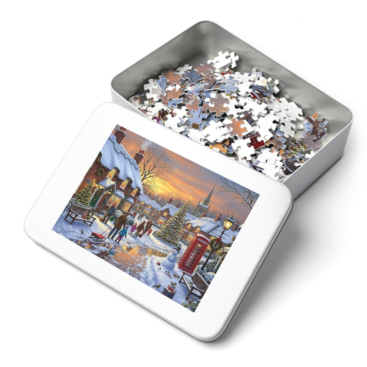 Snowy Christmas Village Jigsaw Puzzle