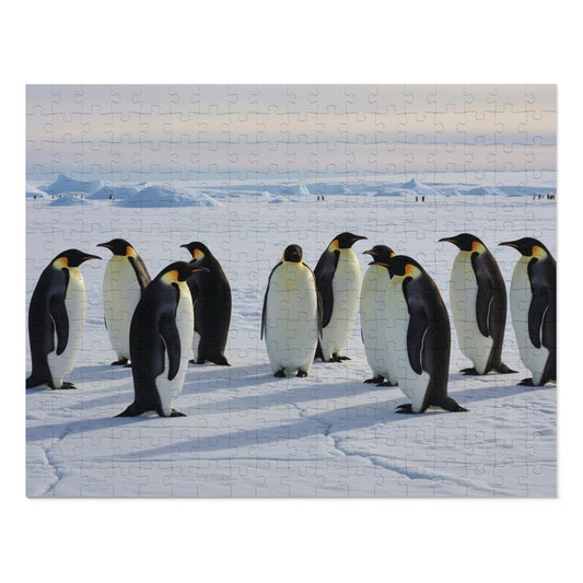 Emperor Penguins Arctic Jigsaw Puzzle | Serene Polar Wildlife Ice Landscape Scene