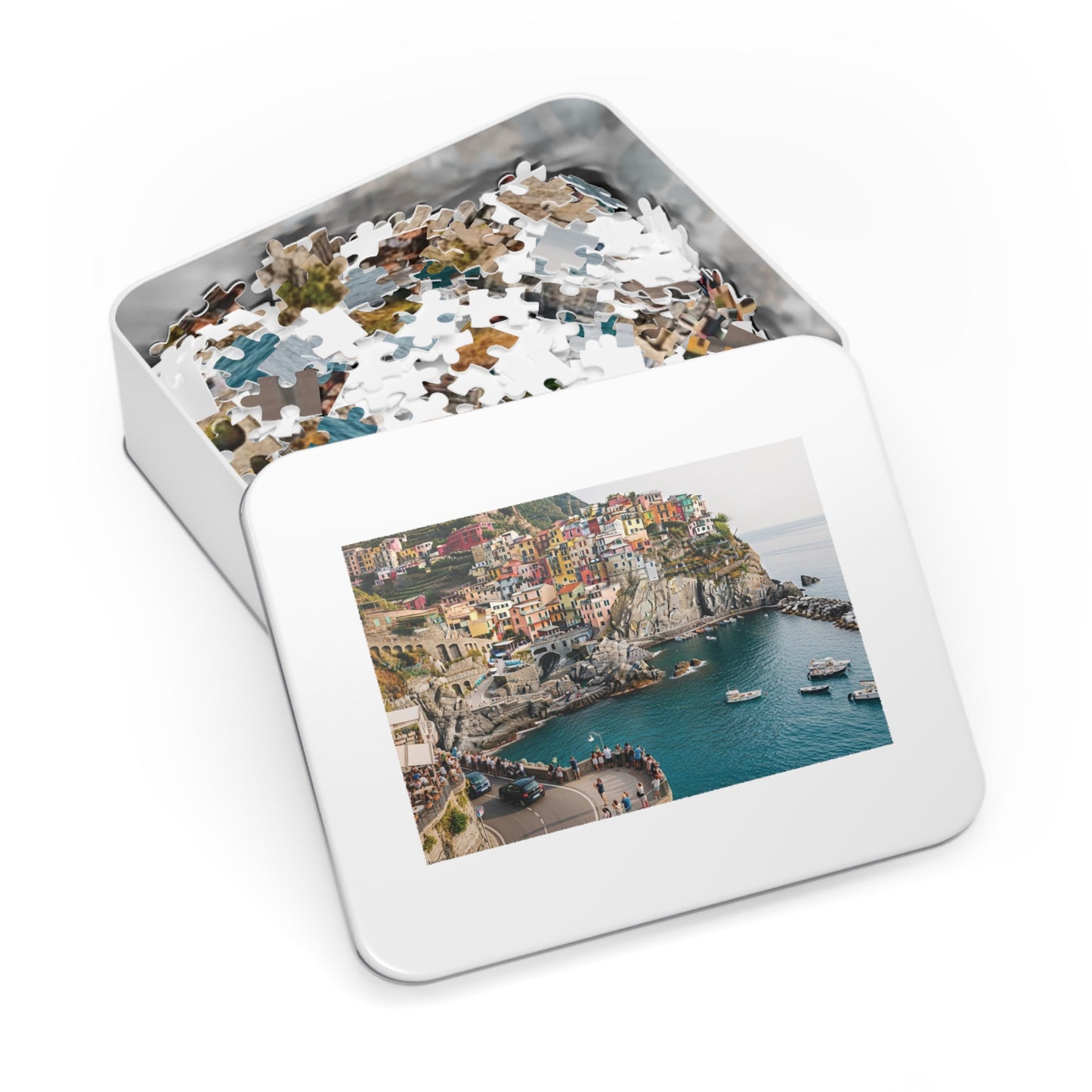 Manarola Cinque Terre Jigsaw Puzzle 🌊 Colorful Cliffside Village, Italian Riviera & Mediterranean Seaside View