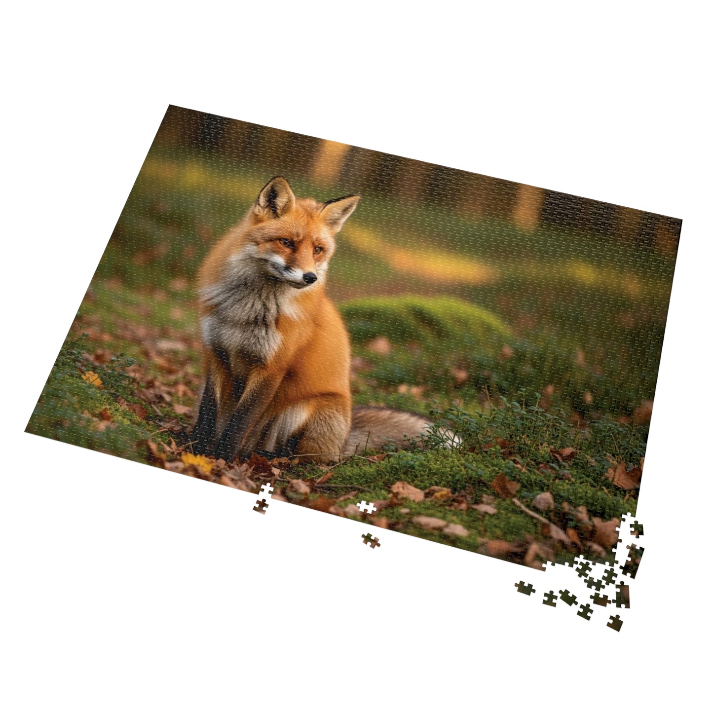 Red Fox Woodland Jigsaw Puzzle Forest Wildlife Nature Art Scene