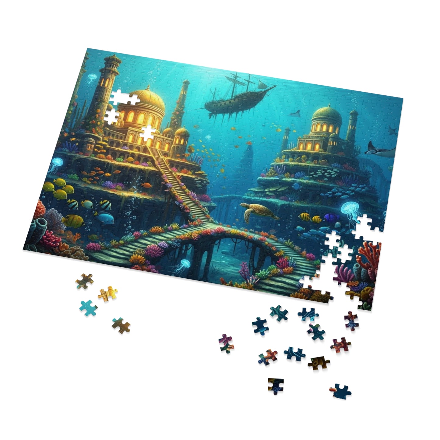 Underwater Golden City Fantasy Jigsaw Puzzle