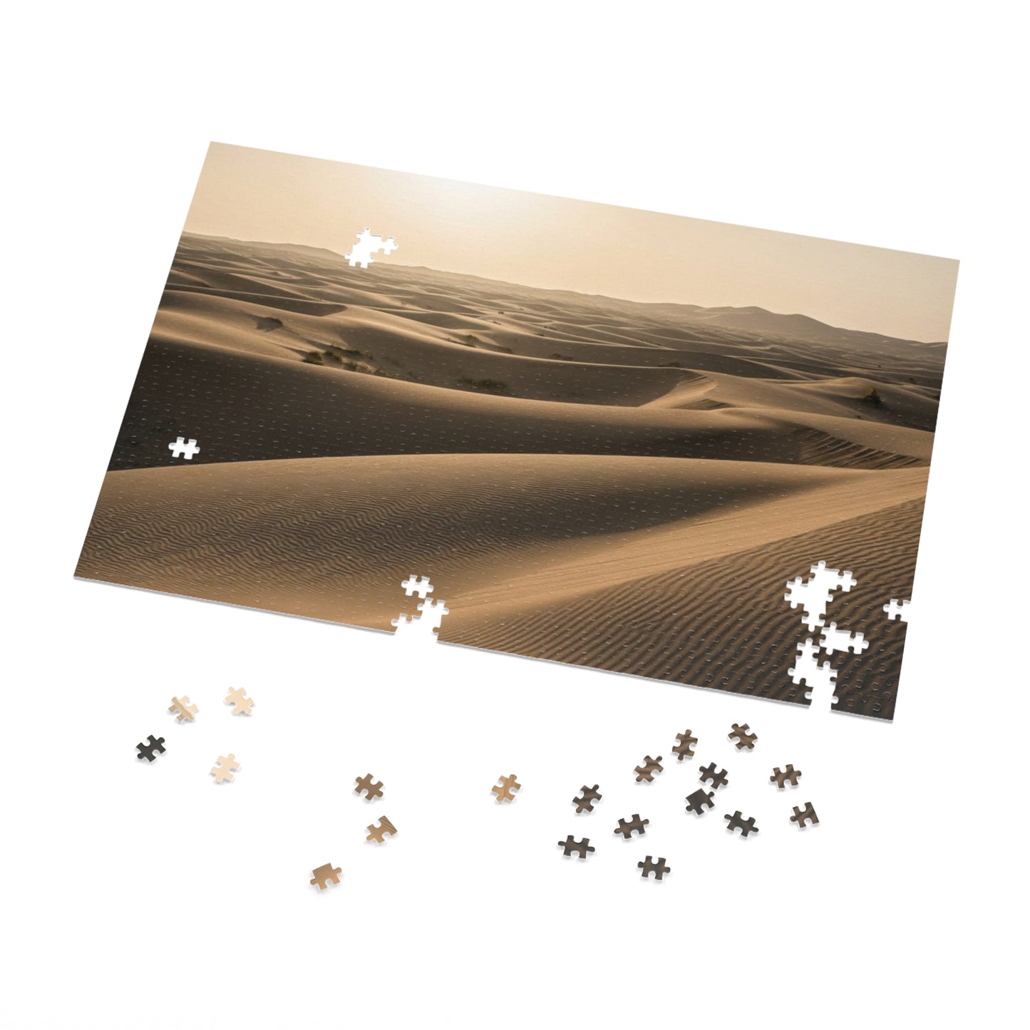 Desert Dunes Jigsaw Puzzle ☀️ Endless Sand Waves, Sunlit Horizons & Serene Minimal Landscape