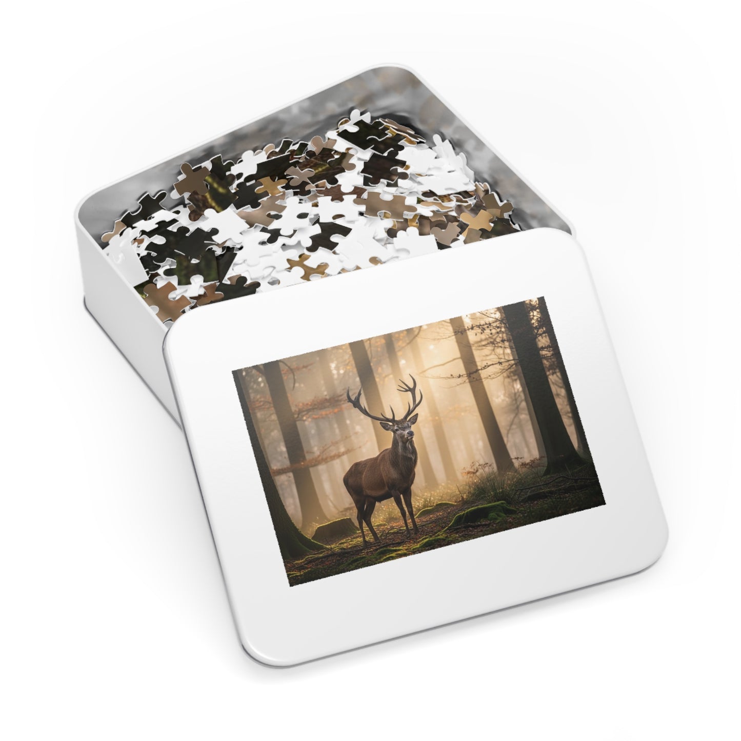 Stag Forest Jigsaw Puzzle Woodland Deer Nature Wildlife Art