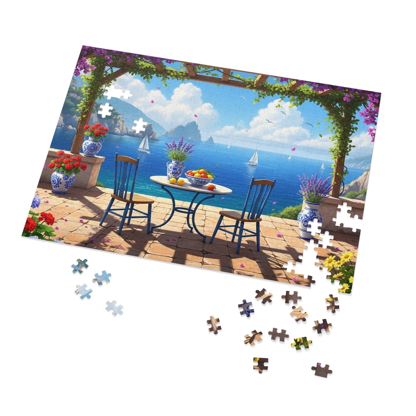 Mediterranean Balcony View Jigsaw Puzzle