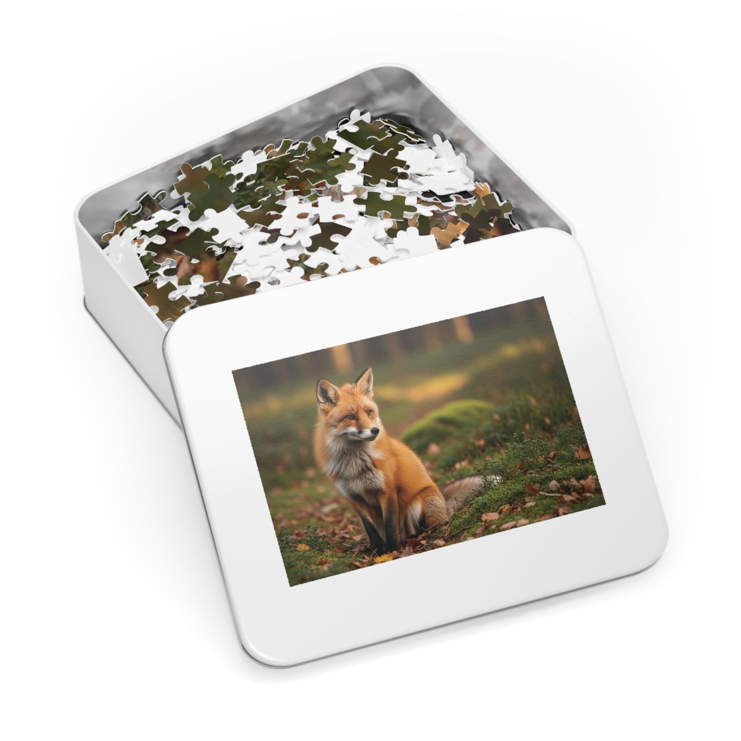 Red Fox Woodland Jigsaw Puzzle Forest Wildlife Nature Art Scene