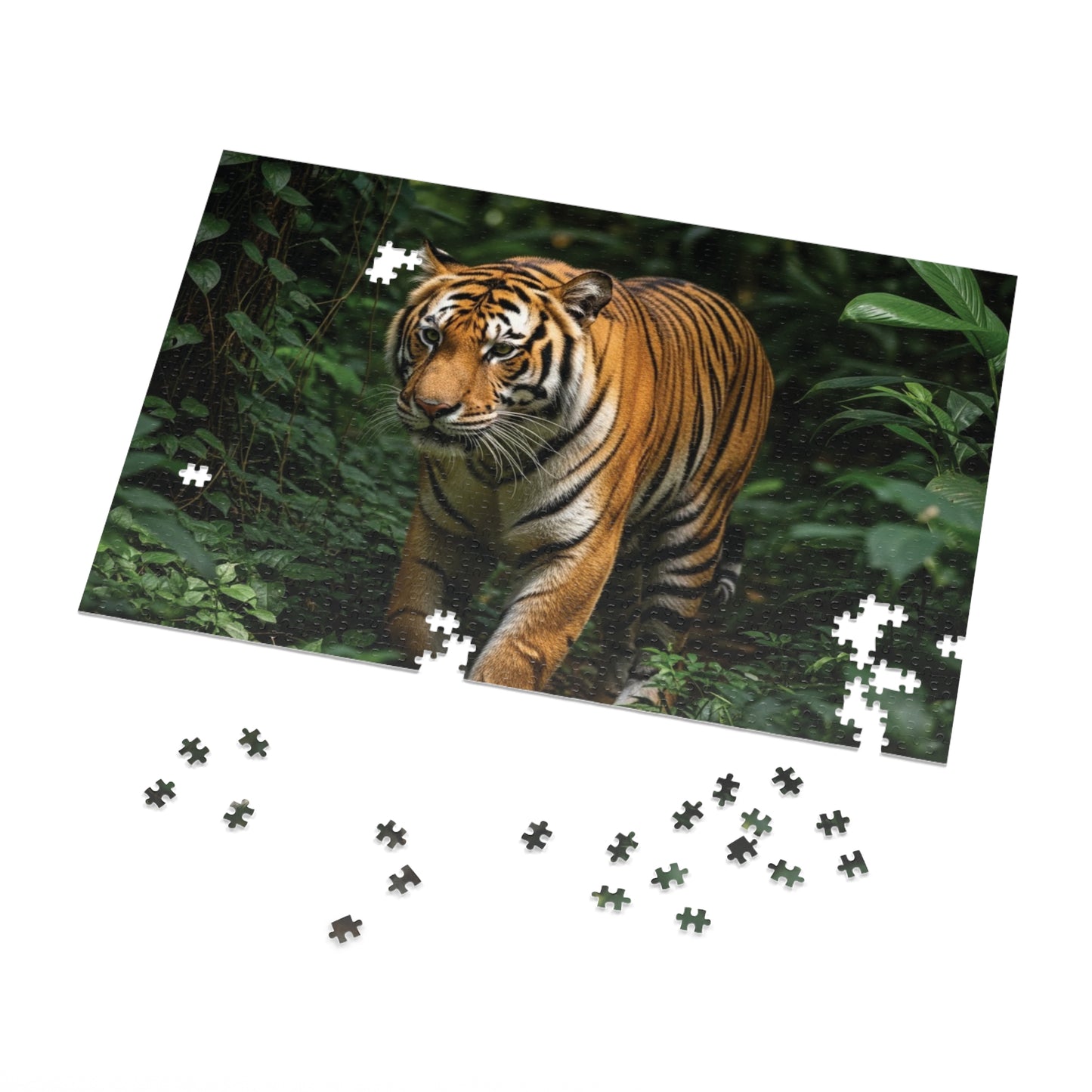 Bengal Tiger in Lush Jungle Jigsaw Puzzle