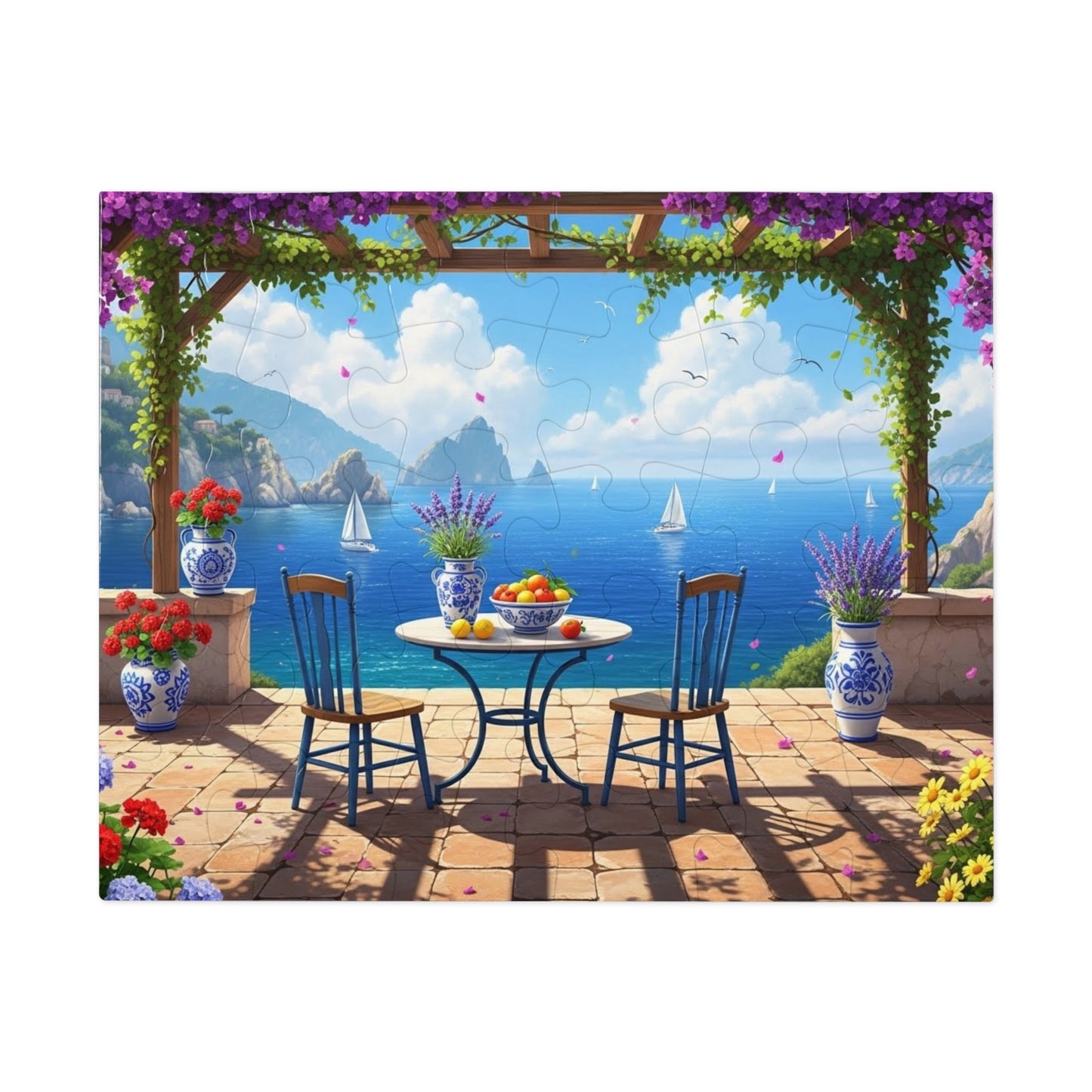 Mediterranean Balcony View Jigsaw Puzzle