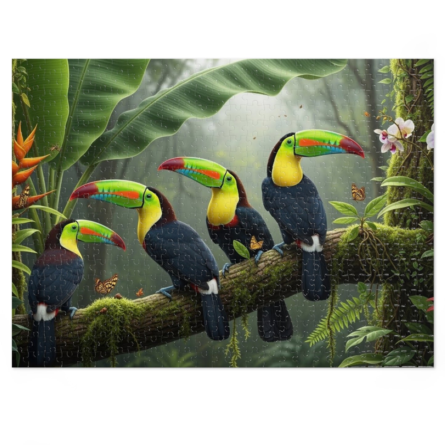 Tropical Toucan Rainforest Jigsaw Puzzle 🌿🦜 Vibrant Wildlife Nature Scene