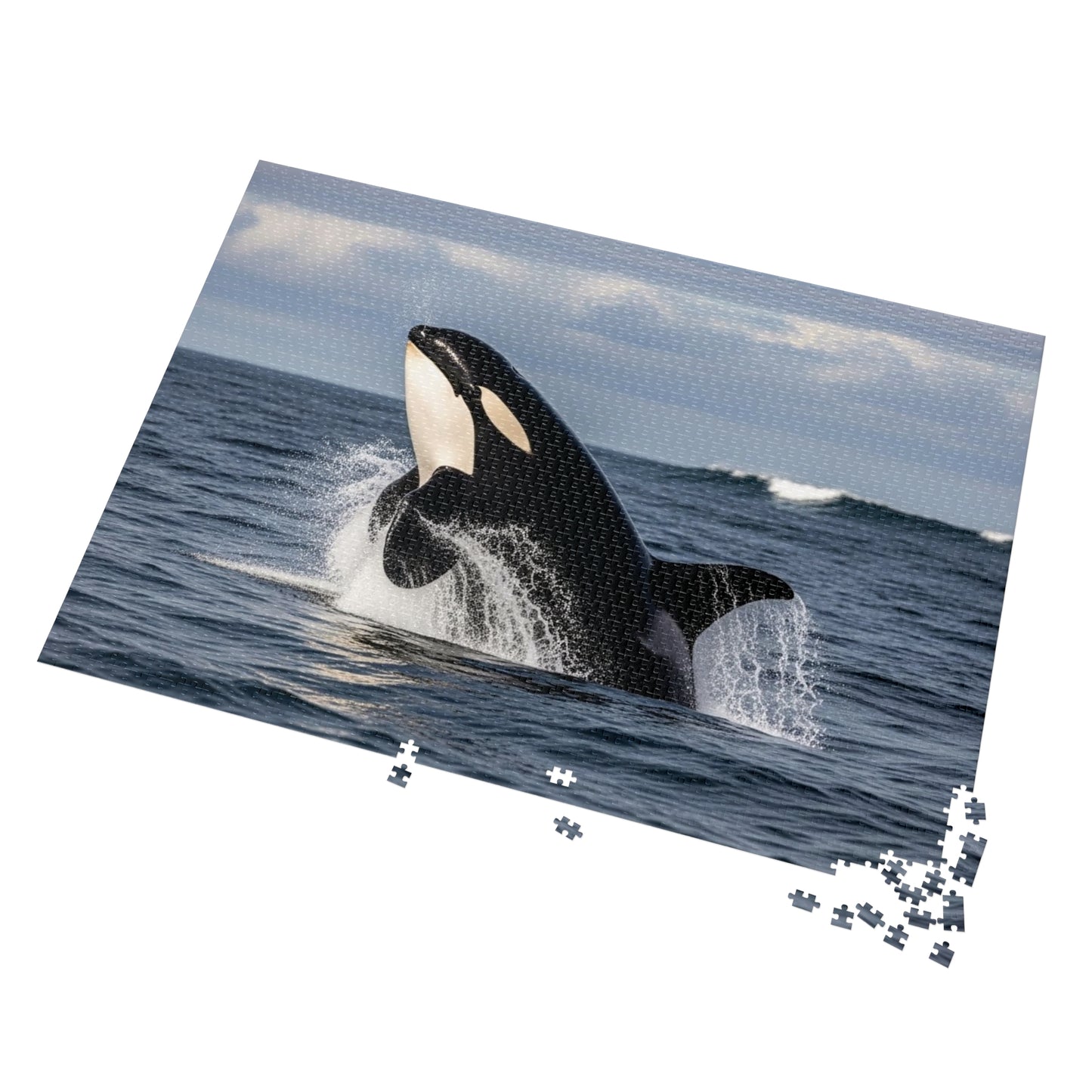 Orca Whale Jigsaw Puzzle — 500-Piece Ocean Puzzle with Tin Gift Box