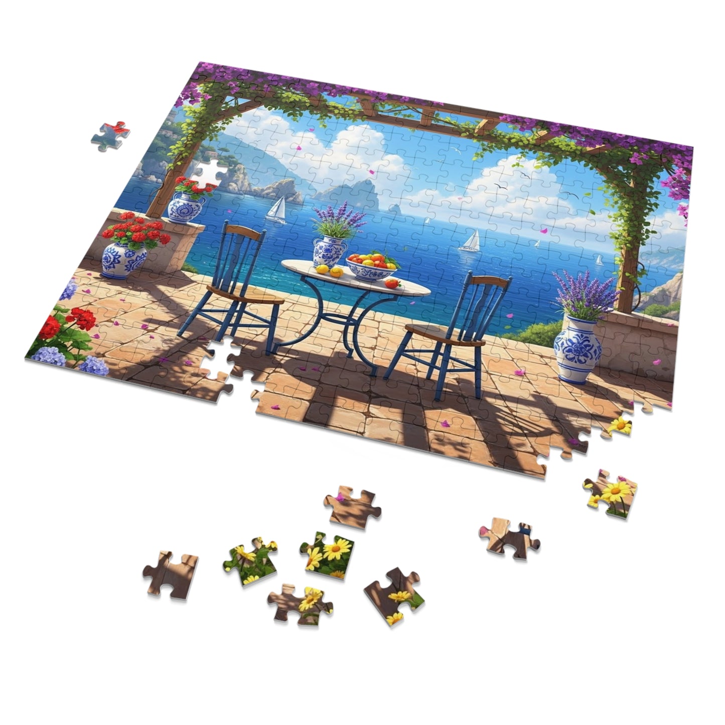 Mediterranean Balcony View Jigsaw Puzzle