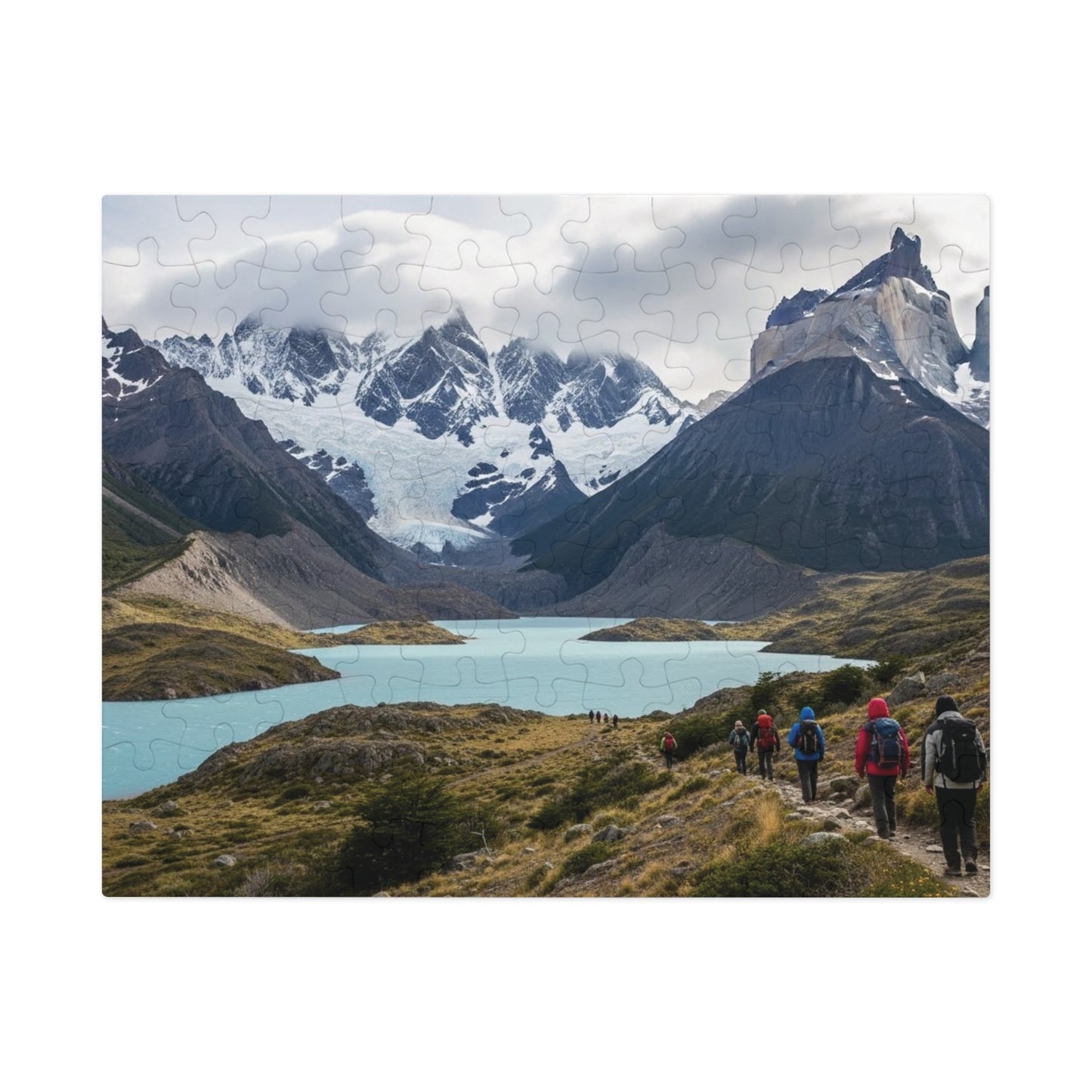 Patagonia Jigsaw Puzzle 🏔️ Turquoise Glacial Lake, Cuernos Peaks & Epic Hiking Landscape