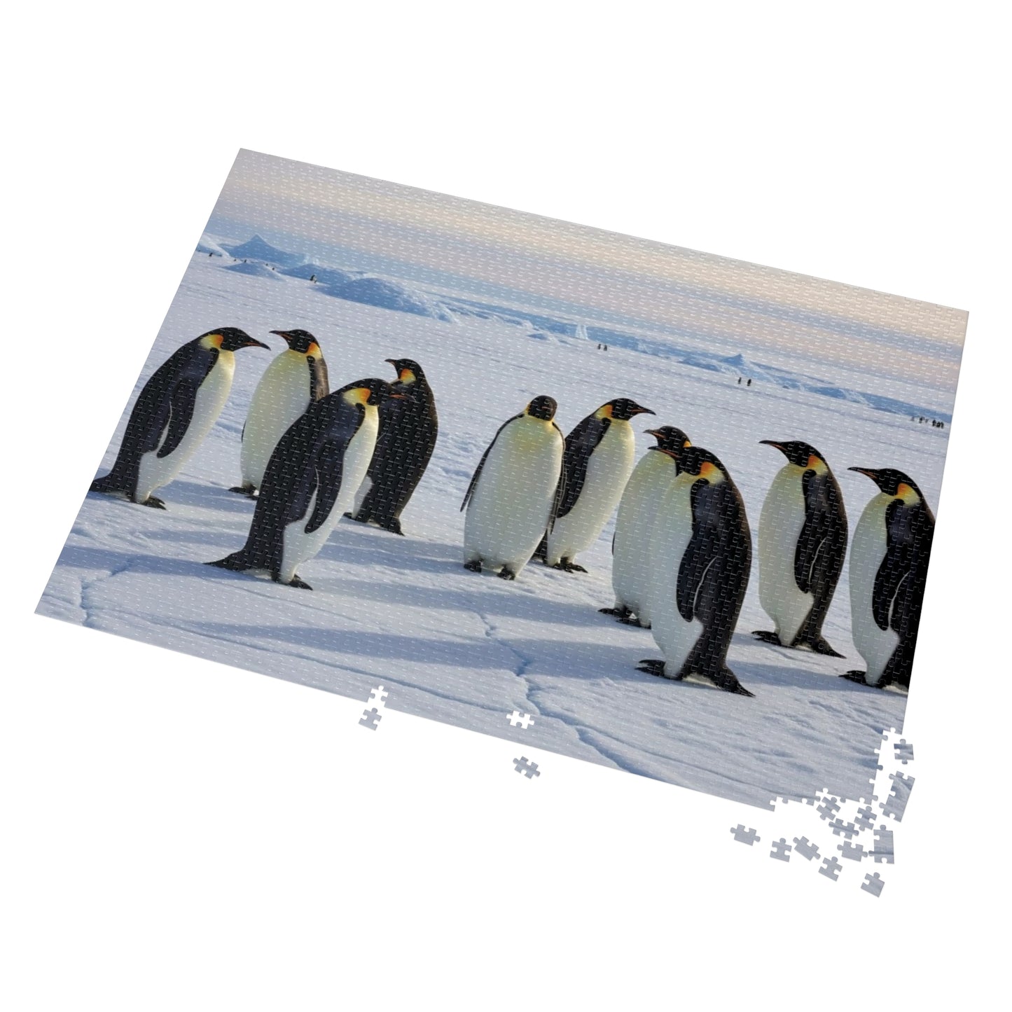 Emperor Penguins Arctic Jigsaw Puzzle | Serene Polar Wildlife Ice Landscape Scene