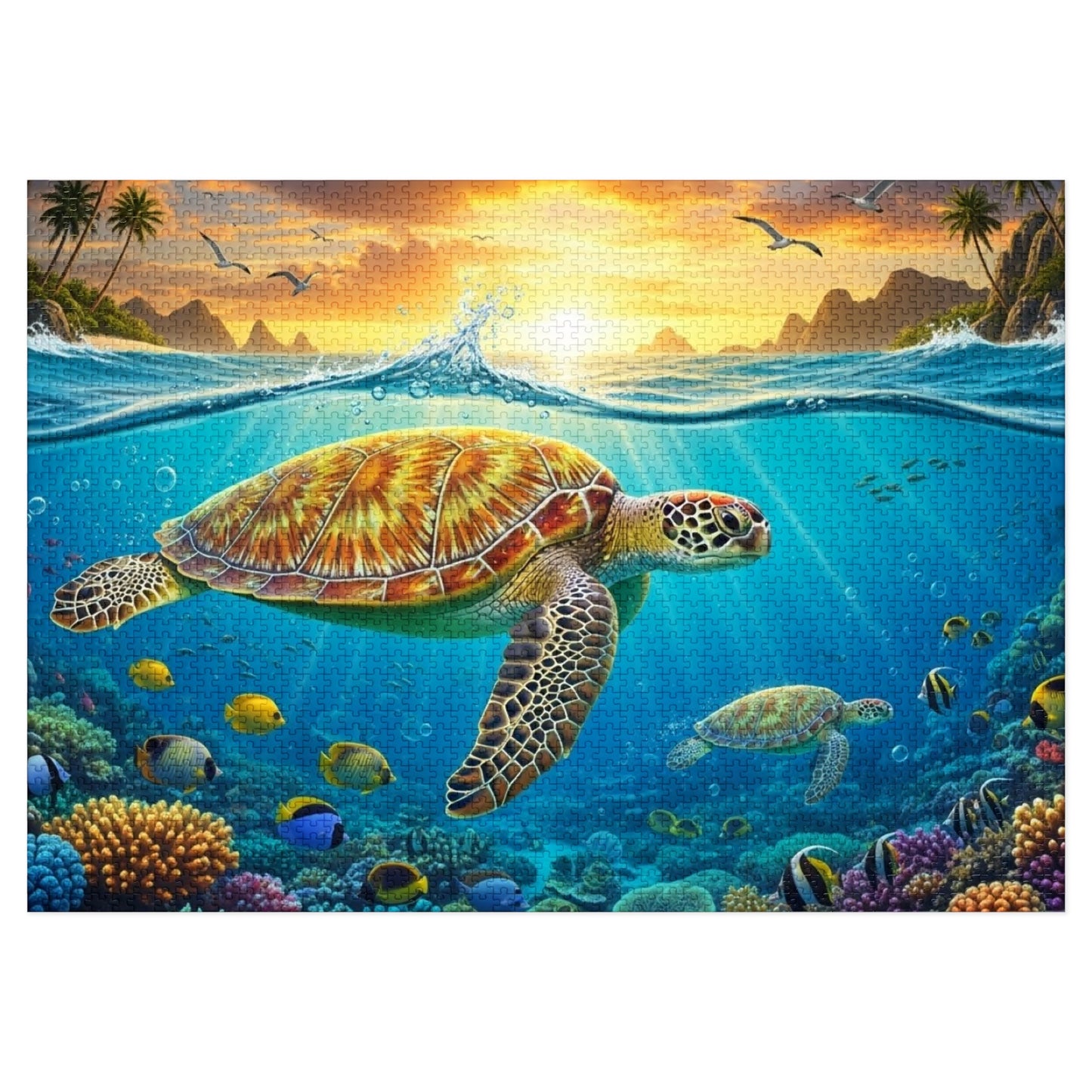 Tropical Sea Turtle Reef Puzzle