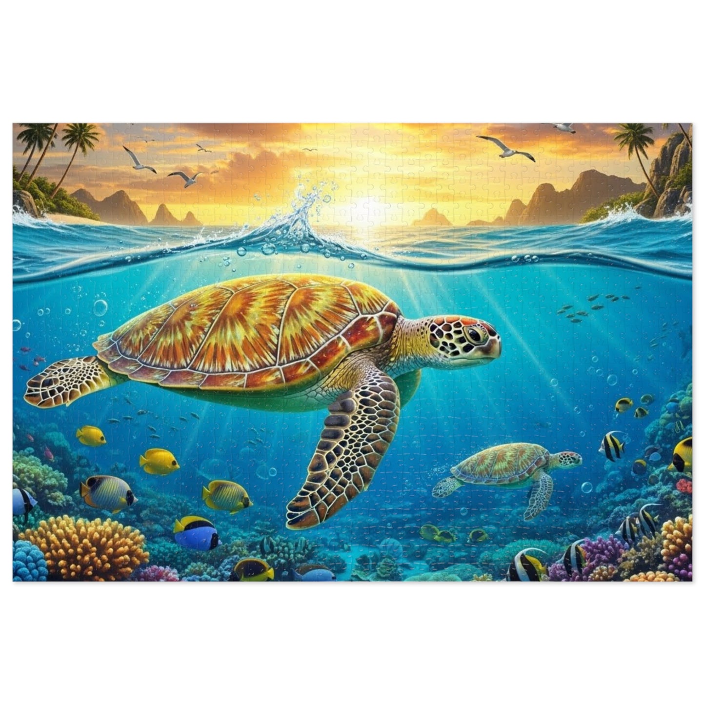Tropical Sea Turtle Reef Puzzle
