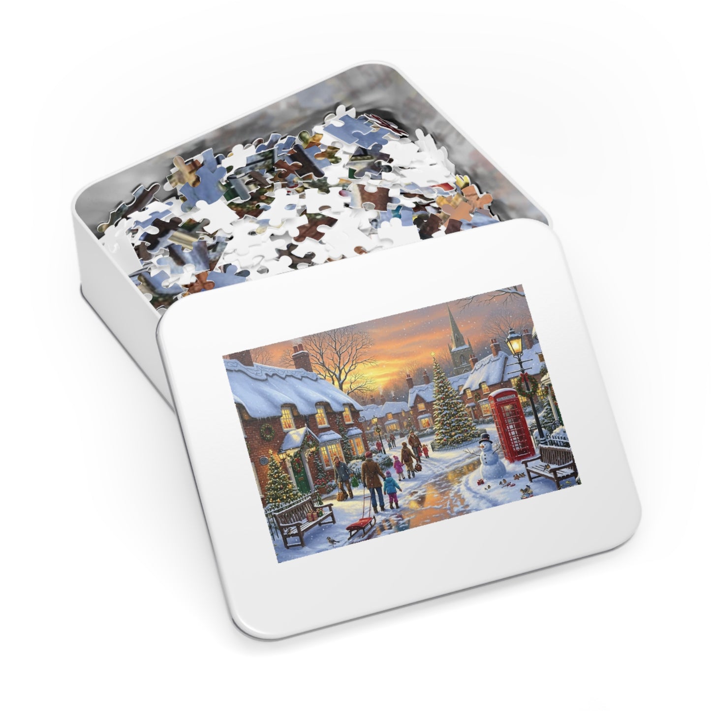Snowy Christmas Village Jigsaw Puzzle