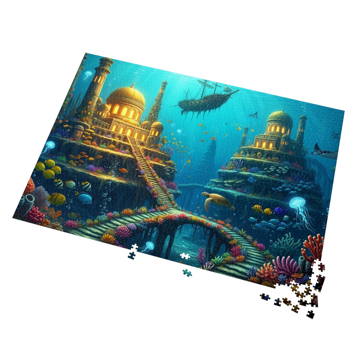 Underwater Golden City Fantasy Jigsaw Puzzle