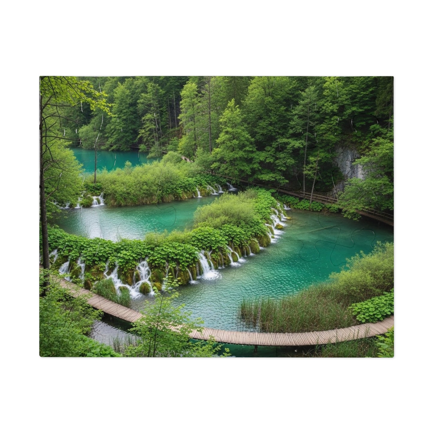 Plitvice Lakes National Park Jigsaw Puzzle 🌿 Emerald Waterfalls, Wooden Walkways & Croatian Nature Wonder