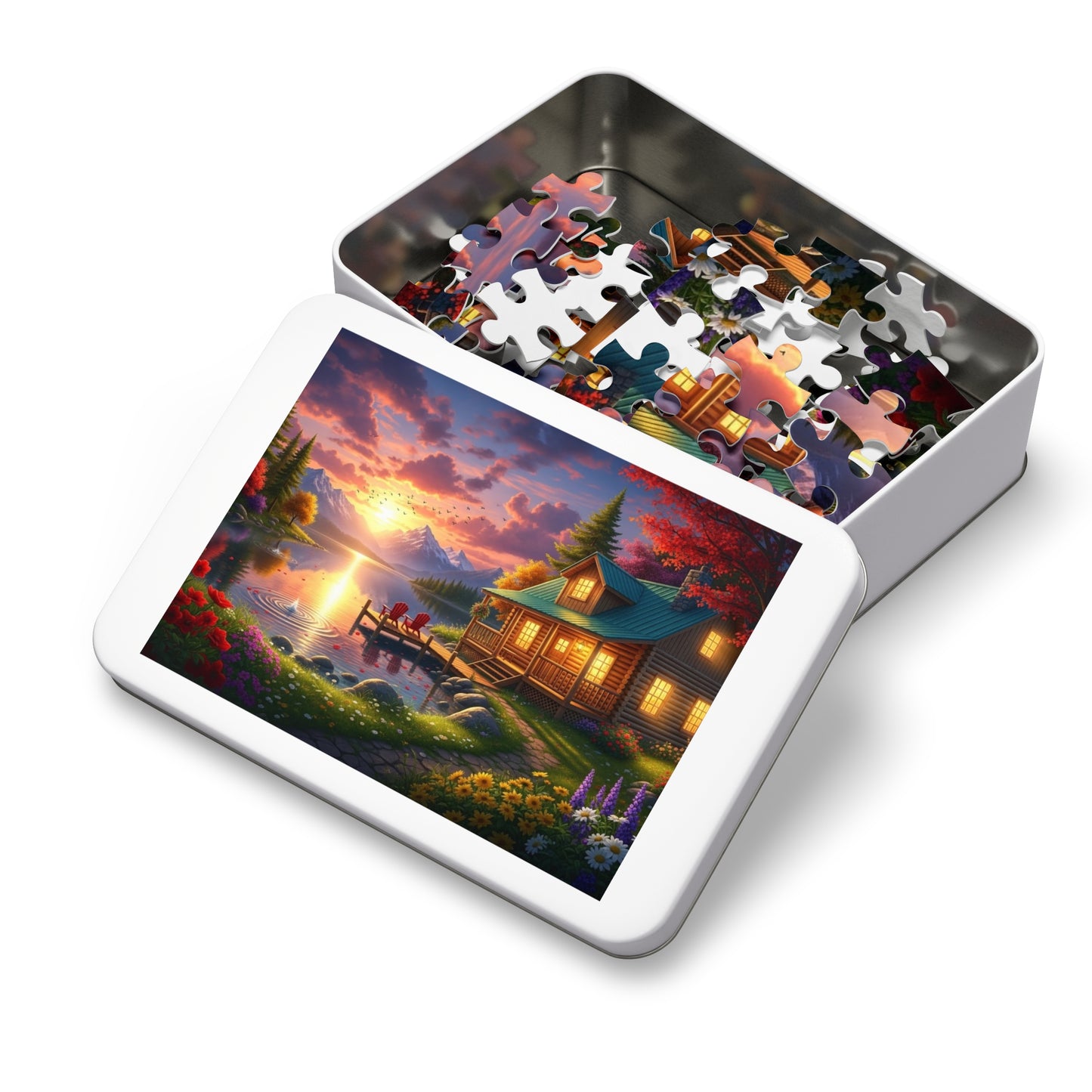 Sunset Lakeside Jigsaw Puzzle