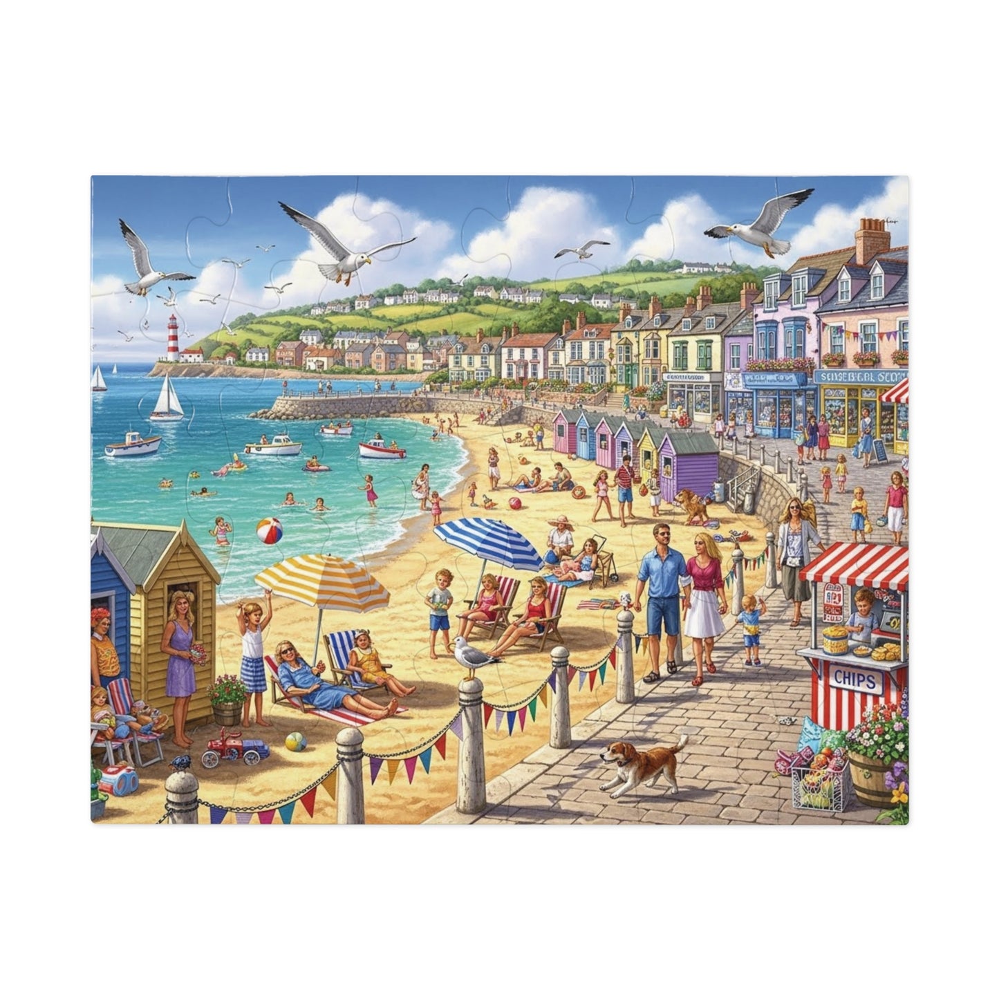 Coastal Seaside Beach Jigsaw Puzzle
