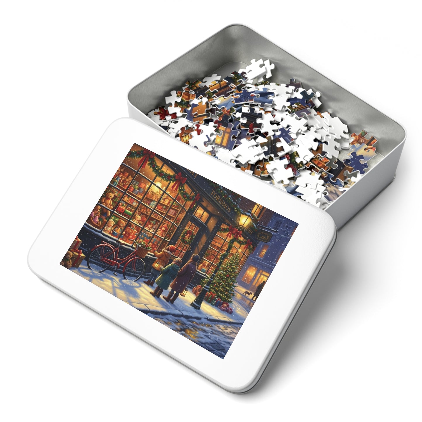 Christmas Toy Shop Jigsaw Puzzle Festive Winter Street Scene