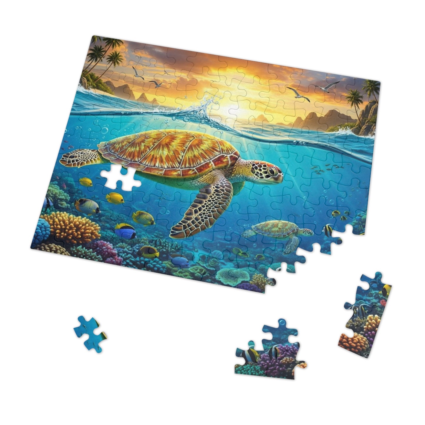 Tropical Sea Turtle Reef Puzzle