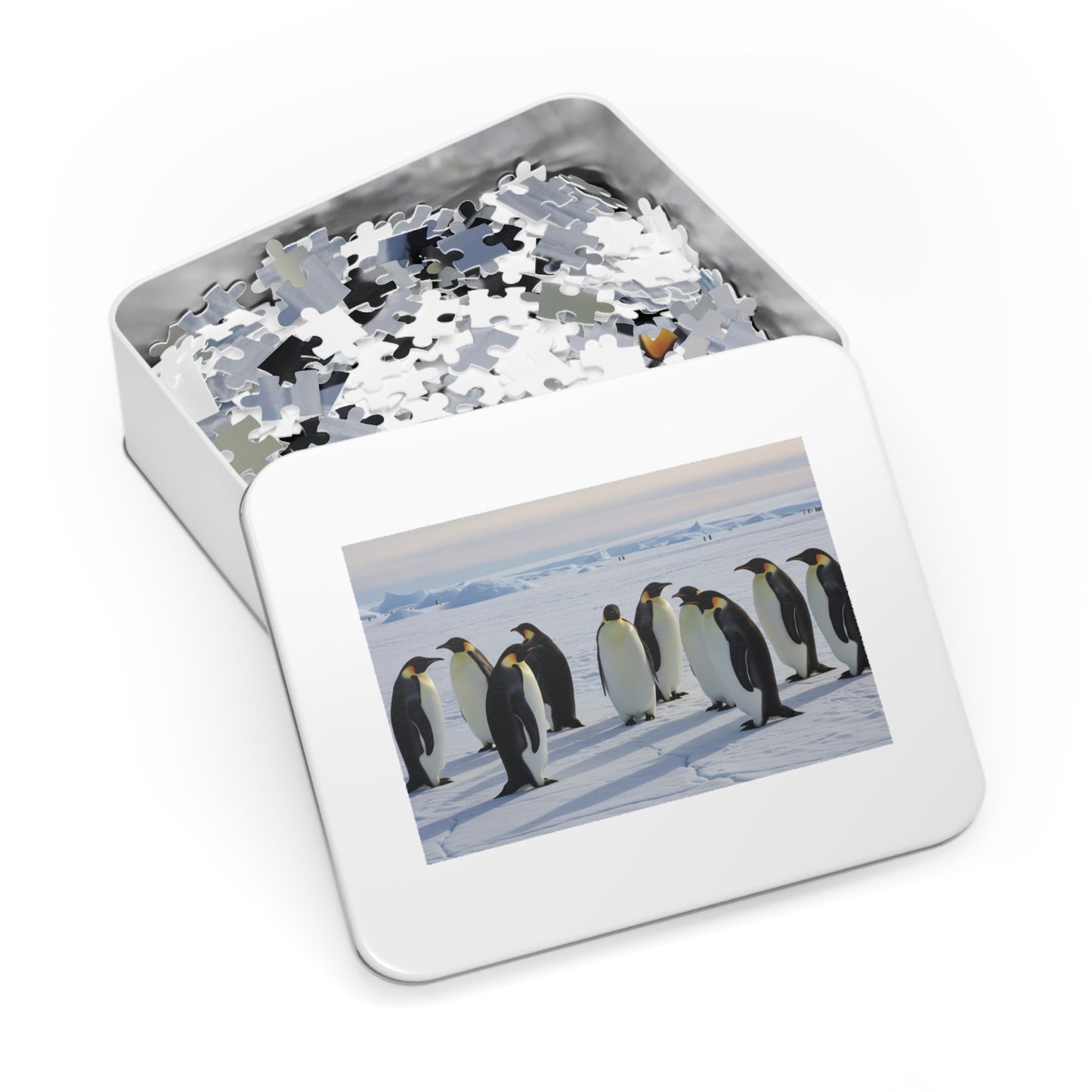 Emperor Penguins Arctic Jigsaw Puzzle | Serene Polar Wildlife Ice Landscape Scene