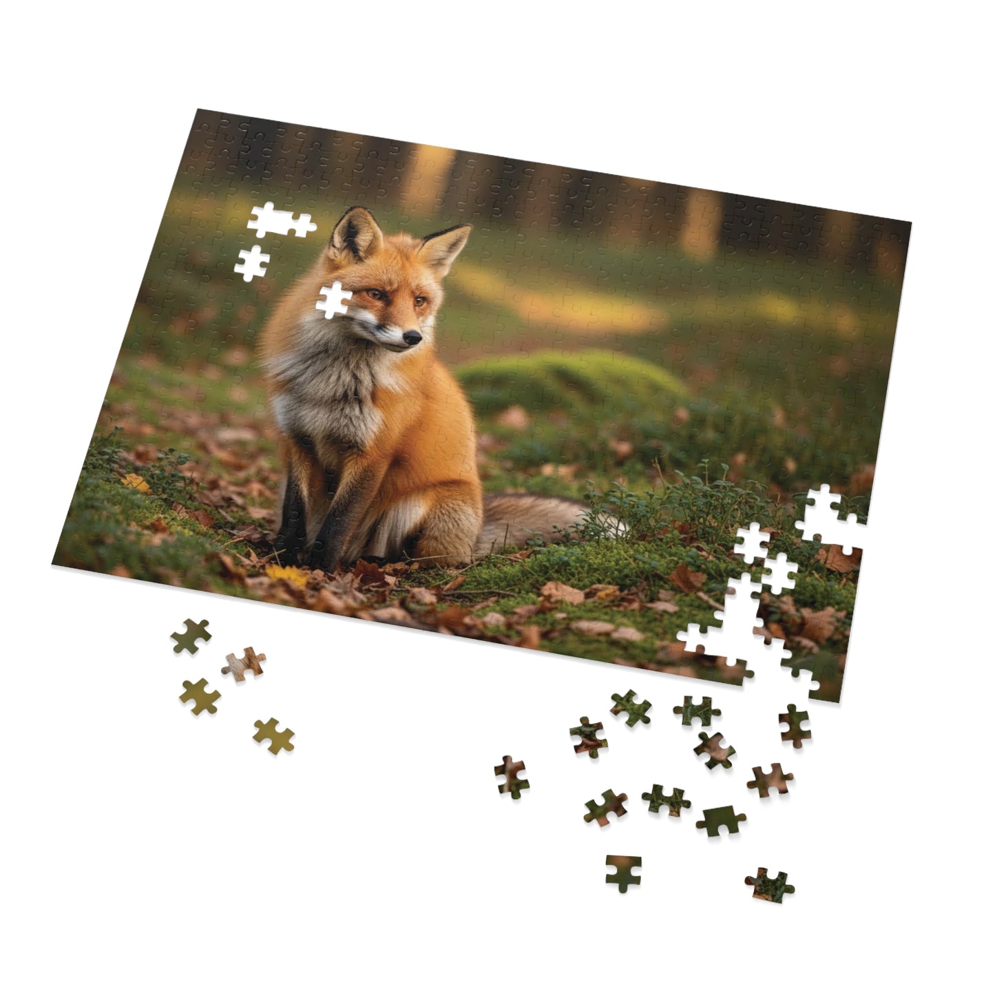 Red Fox Woodland Jigsaw Puzzle Forest Wildlife Nature Art Scene