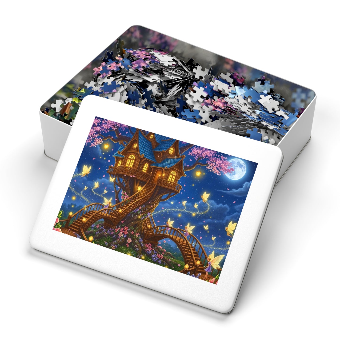 Moonlit Fairy Treehouse Jigsaw Puzzle