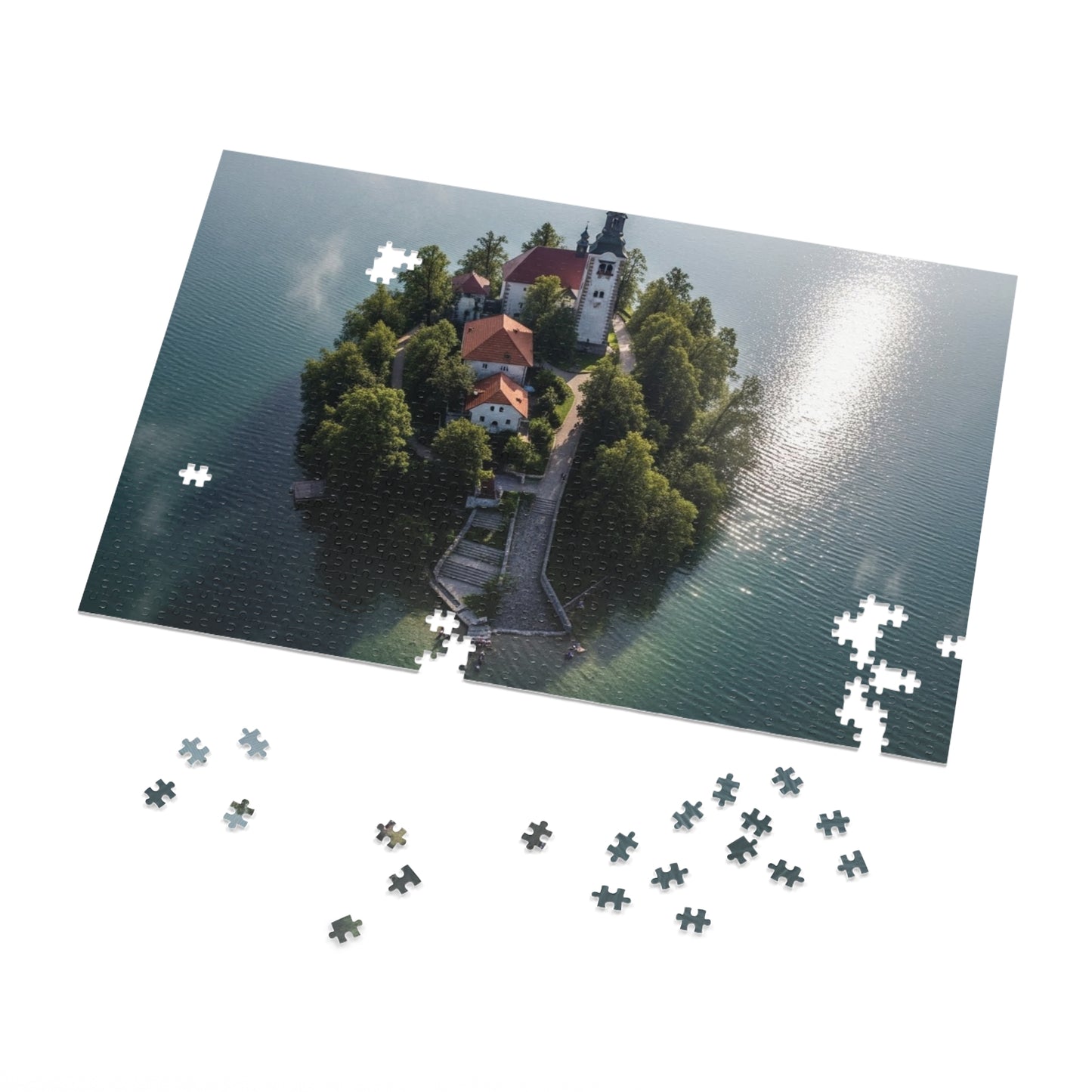 Island Church Aerial Jigsaw Puzzle