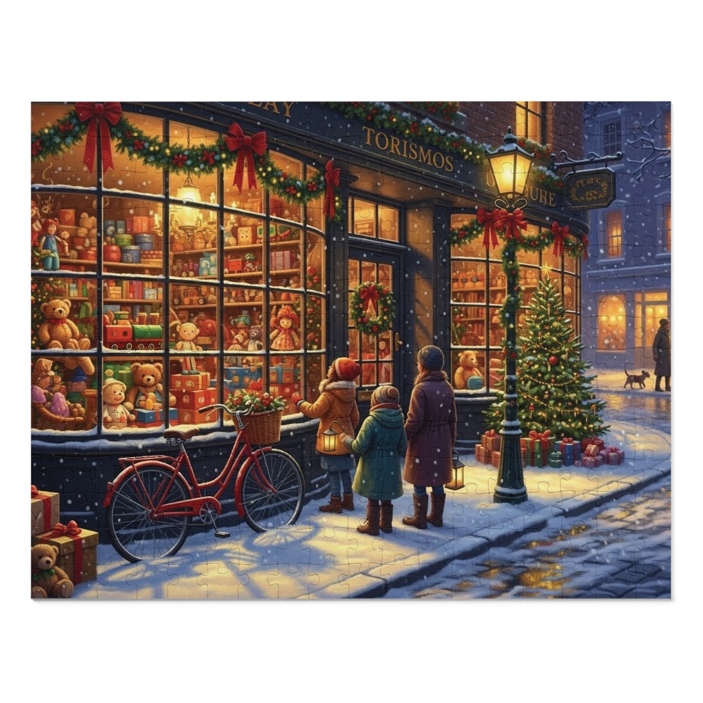 Christmas Toy Shop Jigsaw Puzzle Festive Winter Street Scene