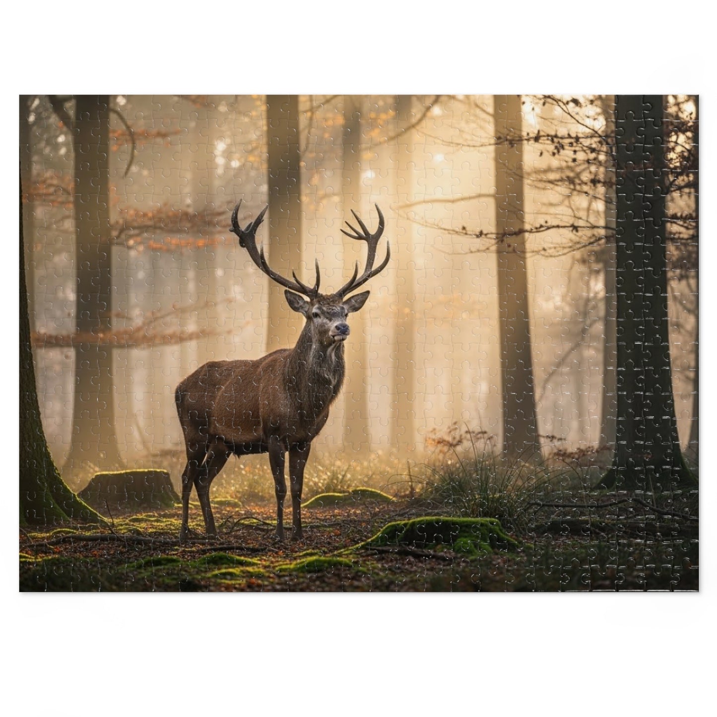 Stag Forest Jigsaw Puzzle Woodland Deer Nature Wildlife Art