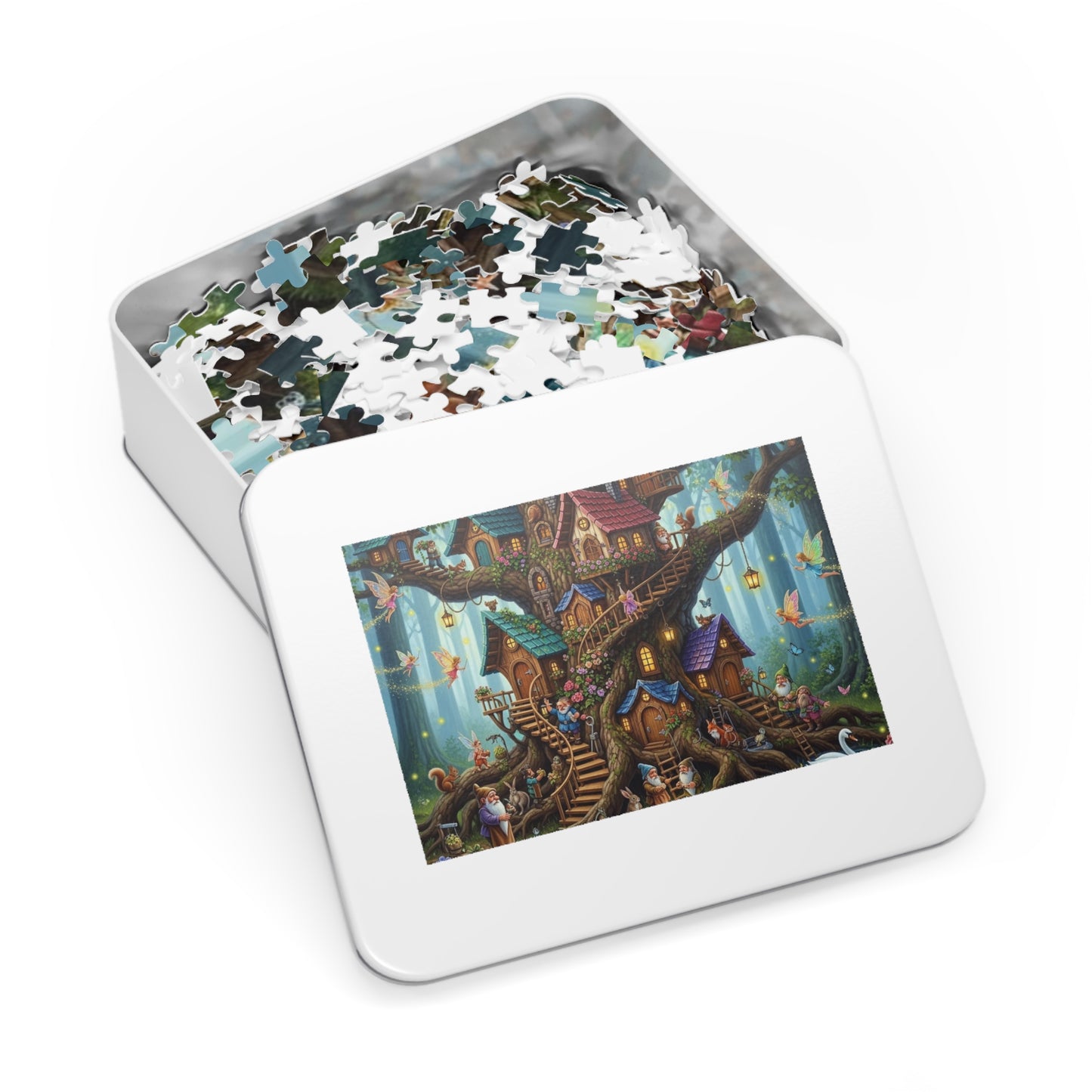 Enchanted Gnome Tree Village Jigsaw Puzzle