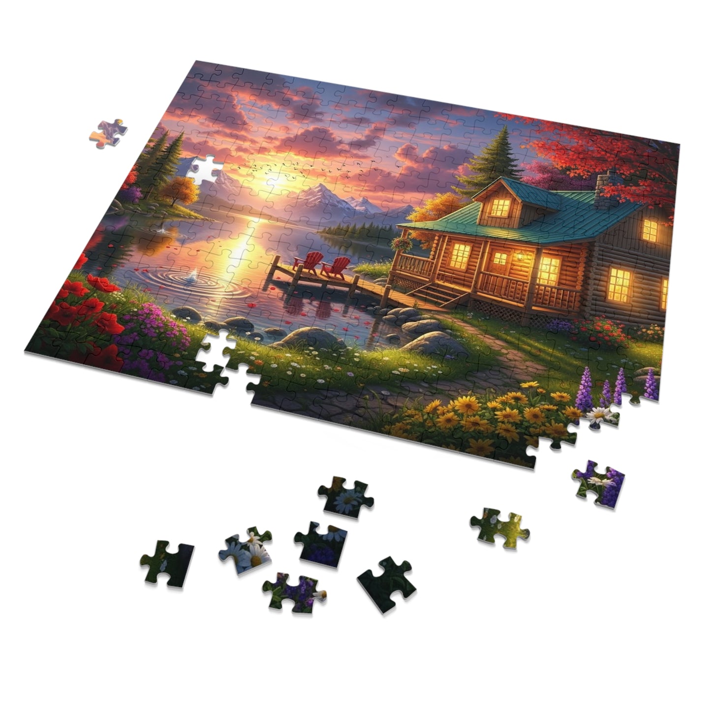 Sunset Lakeside Jigsaw Puzzle