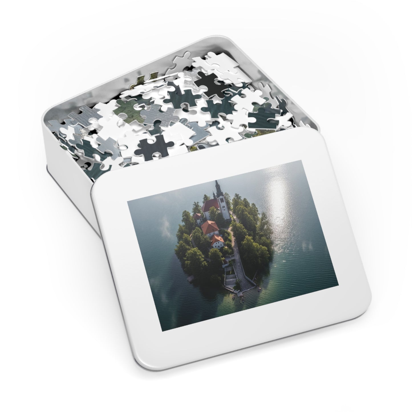 Island Church Aerial Jigsaw Puzzle