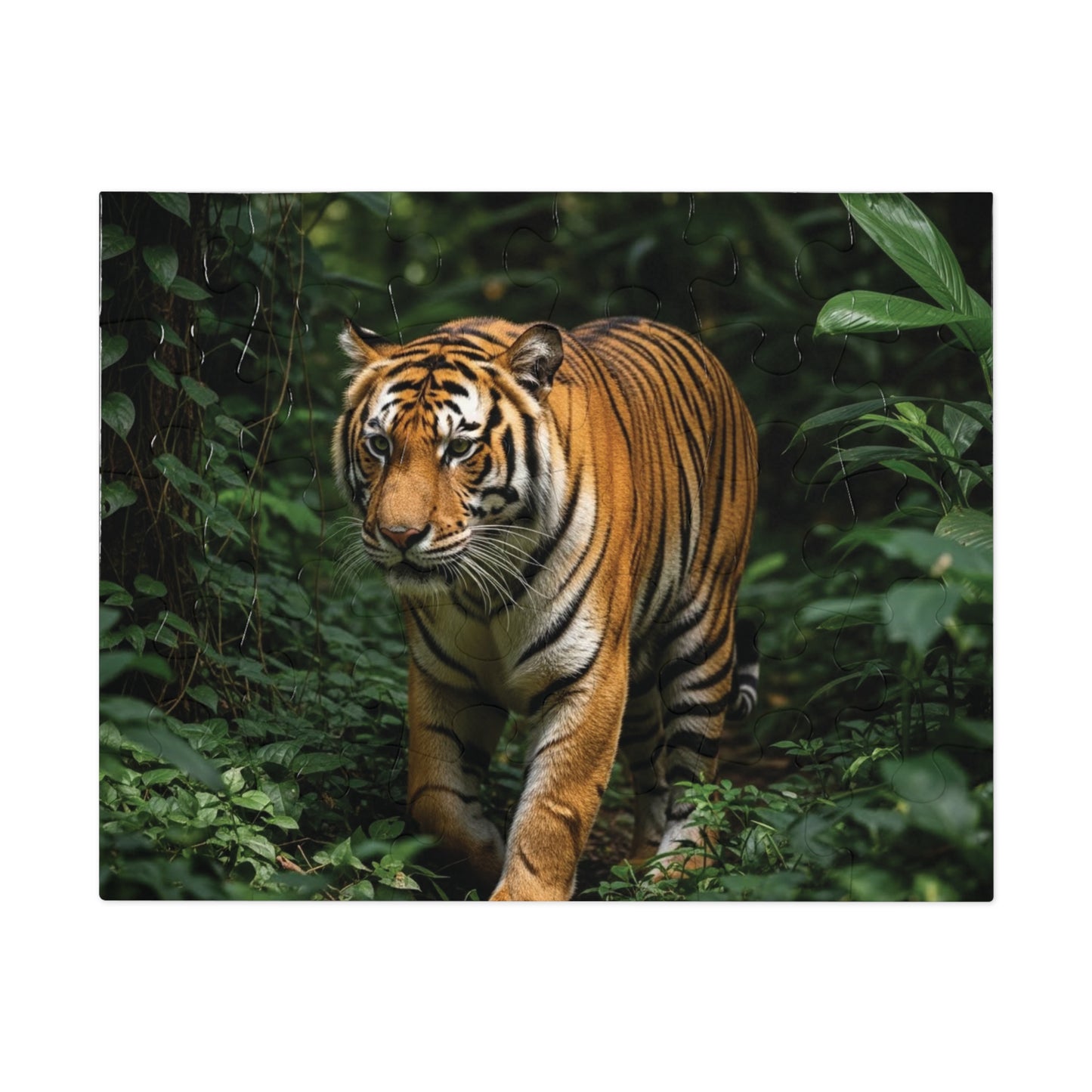 Bengal Tiger in Lush Jungle Jigsaw Puzzle