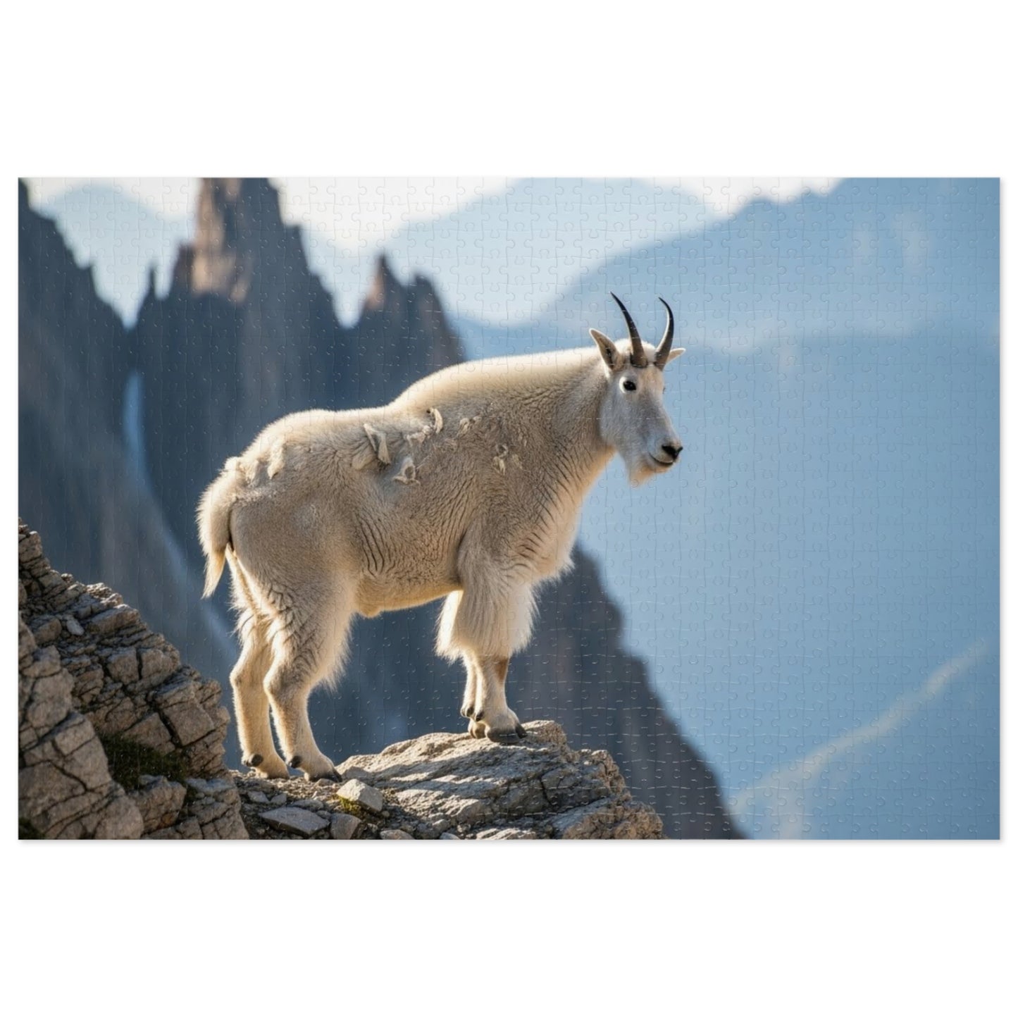 Mountain Goat on Alpine CliffJigsaw Puzzle