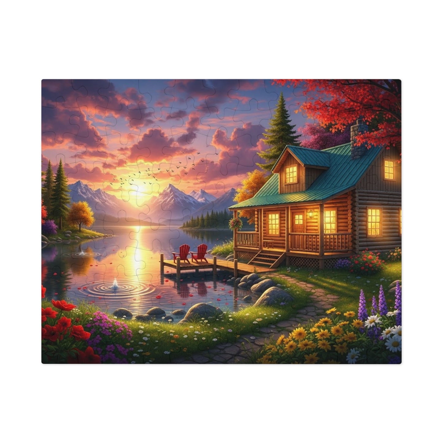 Sunset Lakeside Jigsaw Puzzle