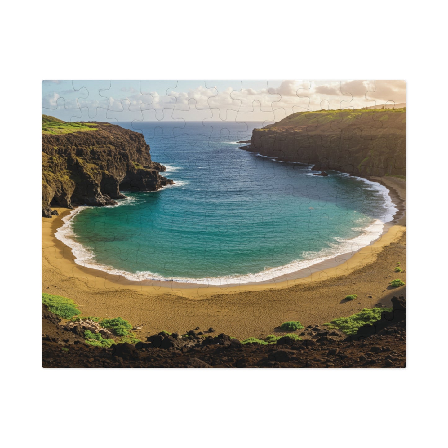 110, 252, 500, 1000, 2000 Oceanfront Escape Puzzle, Scenic Beach Jigsaw Puzzle, Golden Cove Sunset Puzzle, Tropical Beach Panorama Puzzle, Sun-Kissed Shores Puzzle