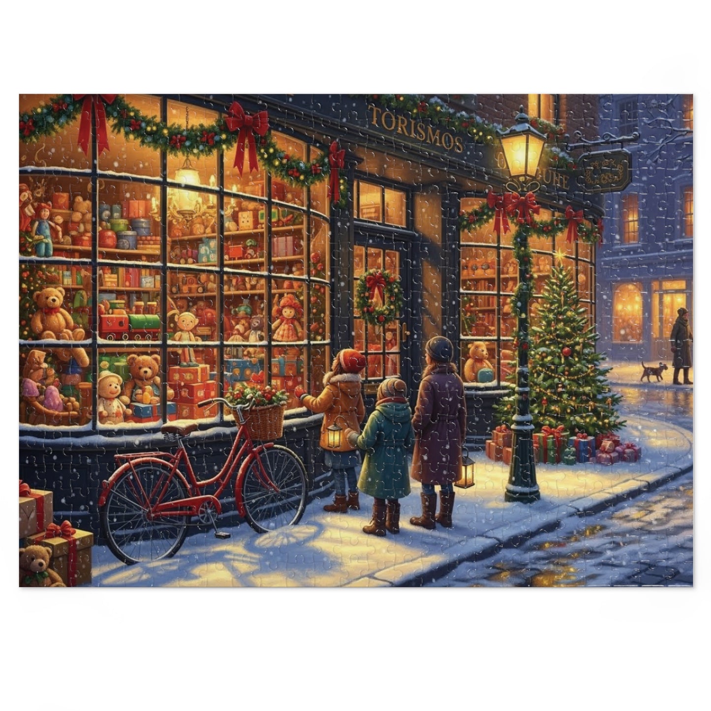 Christmas Toy Shop Jigsaw Puzzle Festive Winter Street Scene