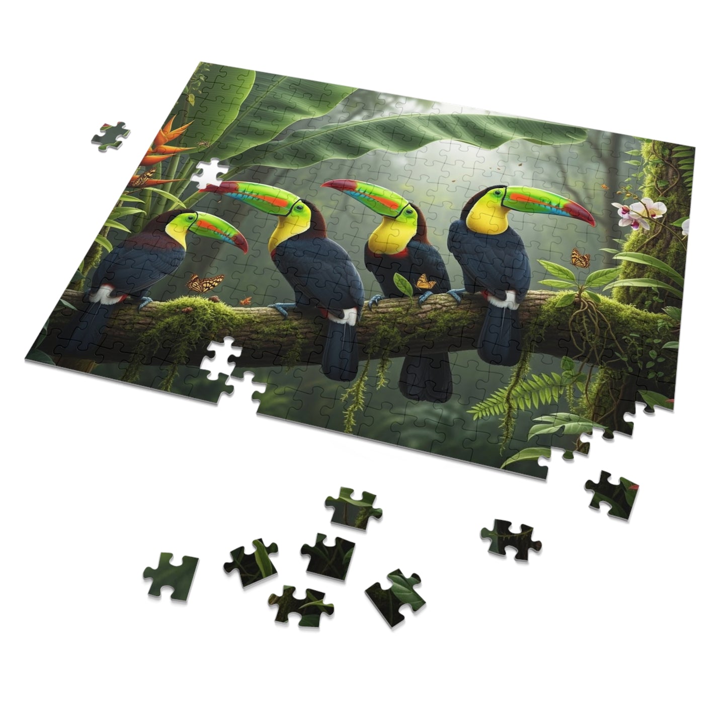 Tropical Toucan Rainforest Jigsaw Puzzle 🌿🦜 Vibrant Wildlife Nature Scene