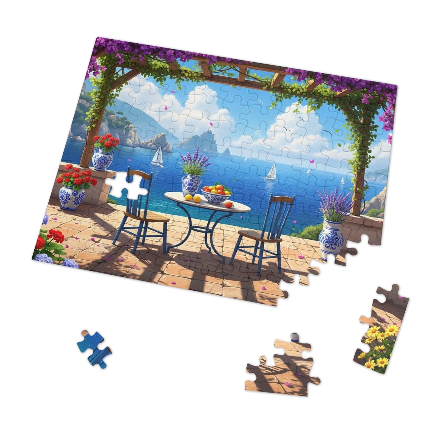Mediterranean Balcony View Jigsaw Puzzle