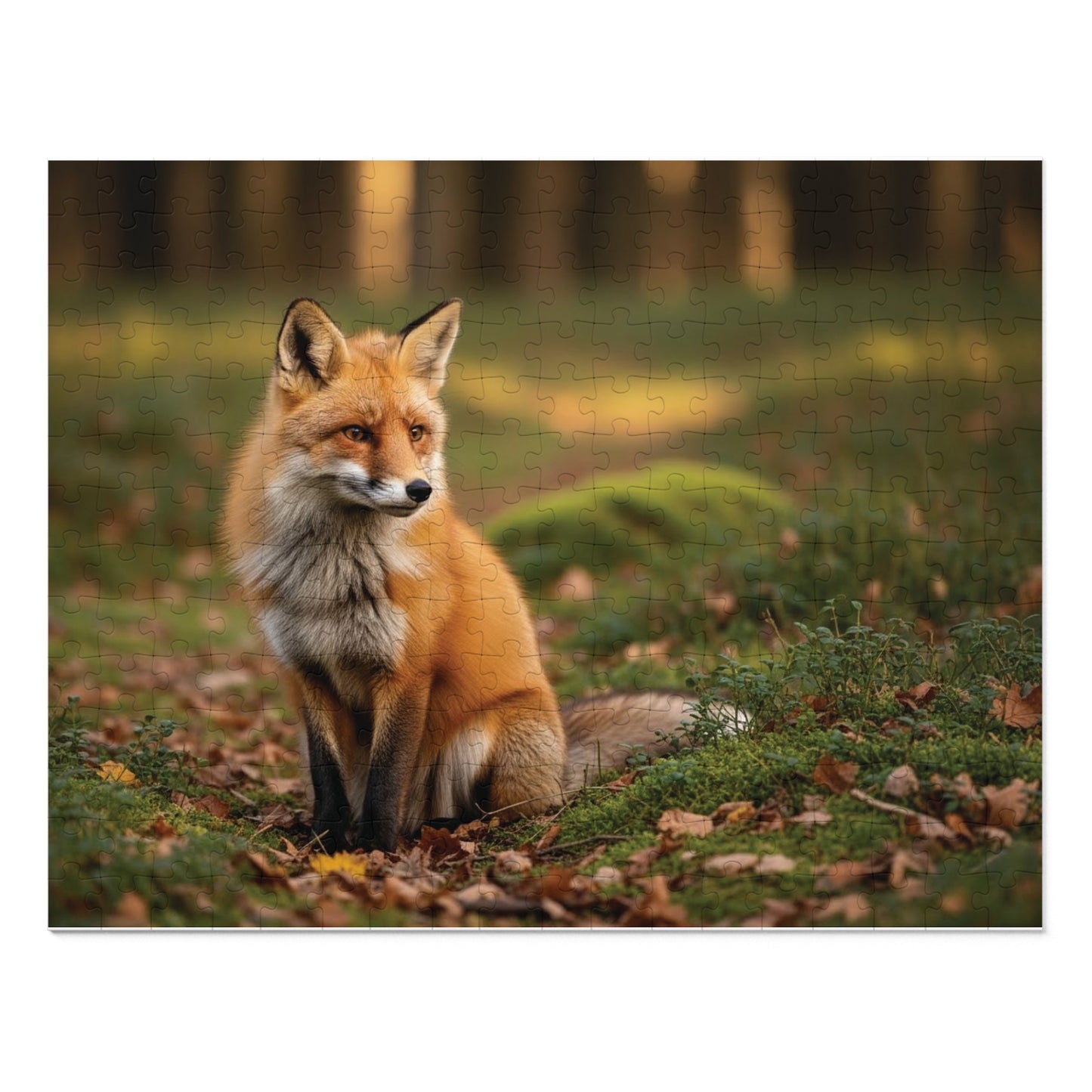 Red Fox Woodland Jigsaw Puzzle Forest Wildlife Nature Art Scene