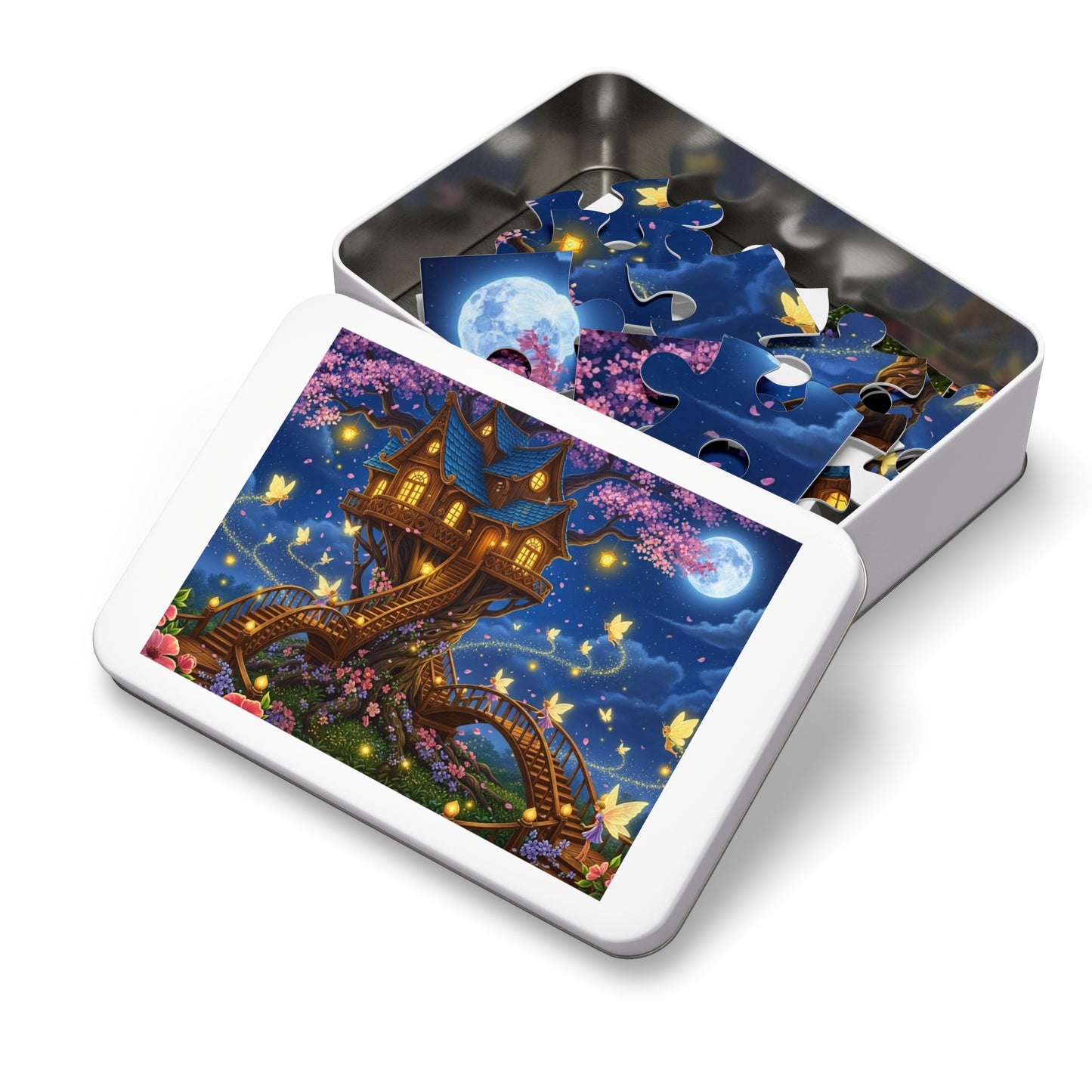 Moonlit Fairy Treehouse Jigsaw Puzzle